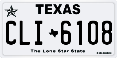 TX license plate CLI6108