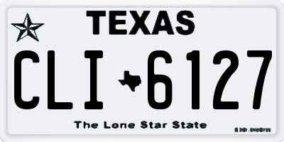 TX license plate CLI6127