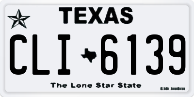 TX license plate CLI6139