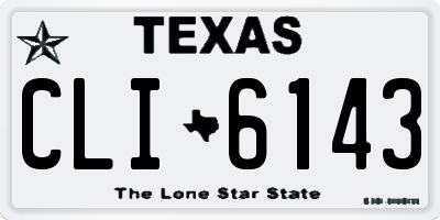 TX license plate CLI6143