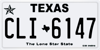 TX license plate CLI6147