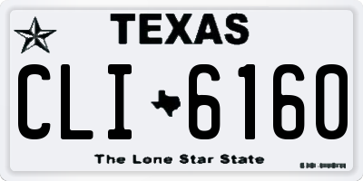 TX license plate CLI6160