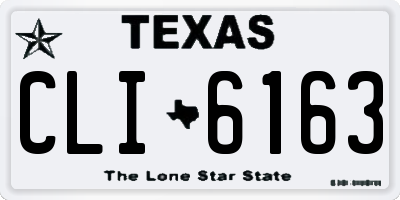 TX license plate CLI6163