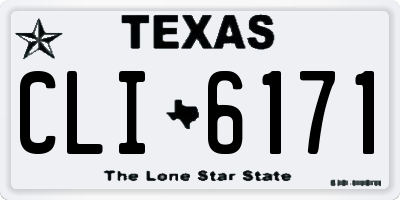 TX license plate CLI6171