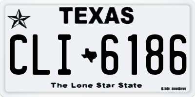 TX license plate CLI6186