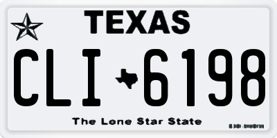 TX license plate CLI6198