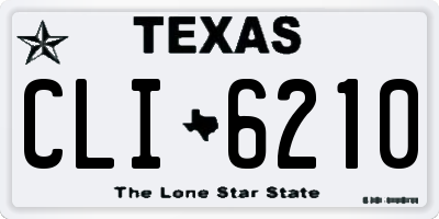 TX license plate CLI6210
