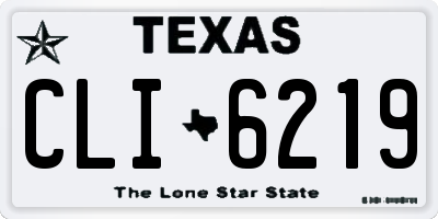 TX license plate CLI6219