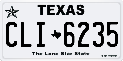 TX license plate CLI6235