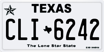 TX license plate CLI6242