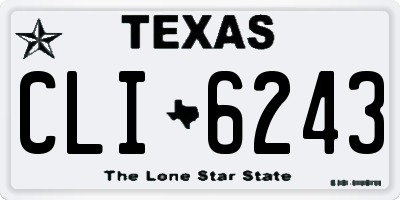 TX license plate CLI6243