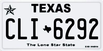 TX license plate CLI6292