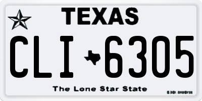 TX license plate CLI6305