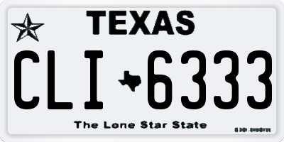 TX license plate CLI6333