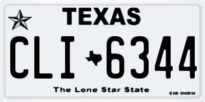 TX license plate CLI6344