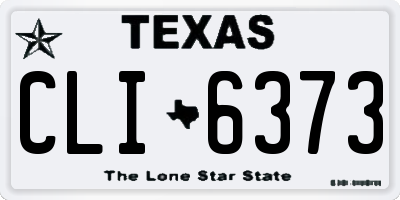 TX license plate CLI6373