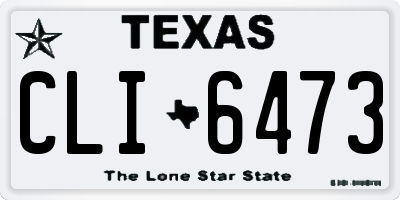 TX license plate CLI6473