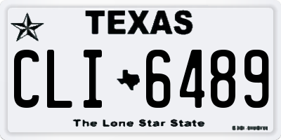 TX license plate CLI6489