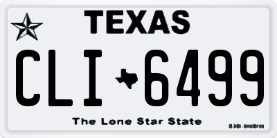 TX license plate CLI6499