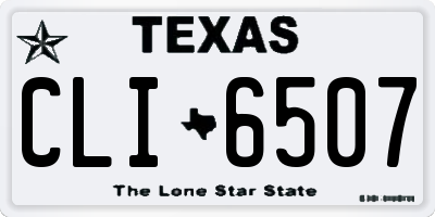TX license plate CLI6507
