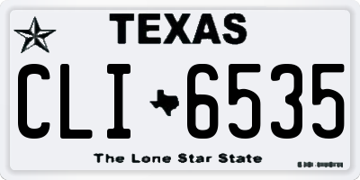 TX license plate CLI6535