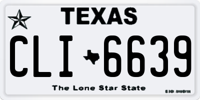 TX license plate CLI6639