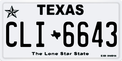 TX license plate CLI6643