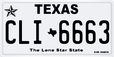 TX license plate CLI6663