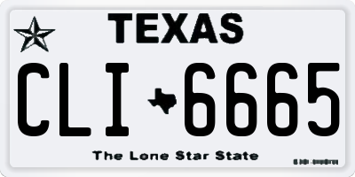 TX license plate CLI6665