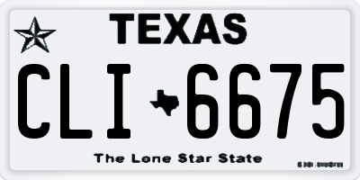 TX license plate CLI6675