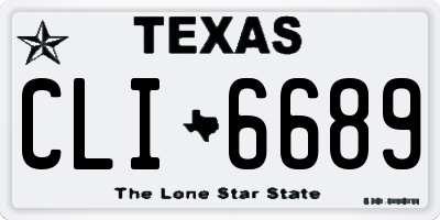 TX license plate CLI6689