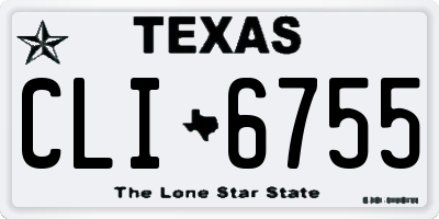 TX license plate CLI6755
