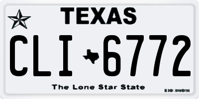TX license plate CLI6772
