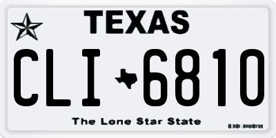 TX license plate CLI6810