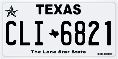 TX license plate CLI6821