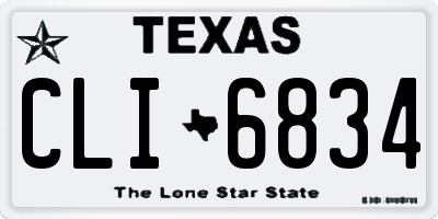 TX license plate CLI6834