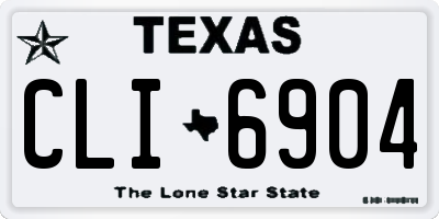 TX license plate CLI6904