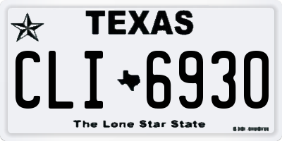 TX license plate CLI6930