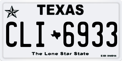 TX license plate CLI6933