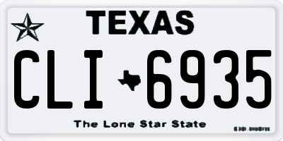 TX license plate CLI6935