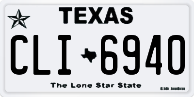 TX license plate CLI6940