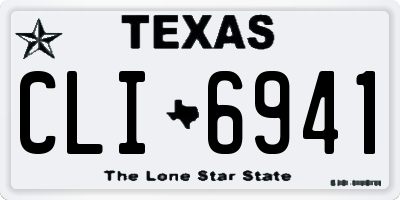 TX license plate CLI6941