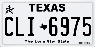 TX license plate CLI6975
