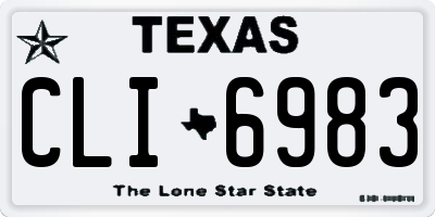 TX license plate CLI6983