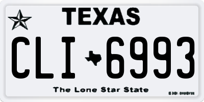 TX license plate CLI6993