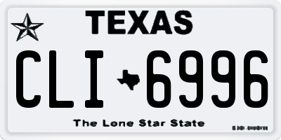 TX license plate CLI6996