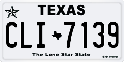 TX license plate CLI7139