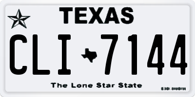 TX license plate CLI7144