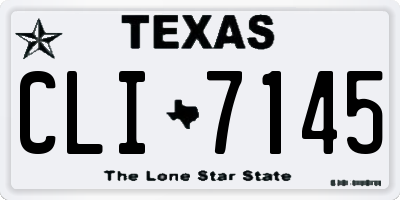 TX license plate CLI7145