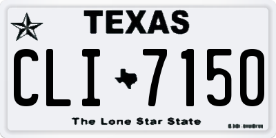 TX license plate CLI7150
